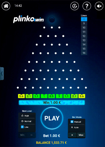 LuckyWin 3d Plinko Screenshot